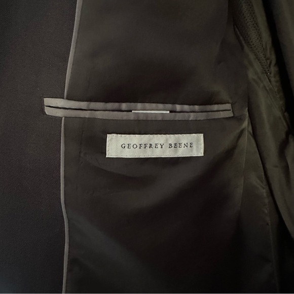 Size 52R Geoffrey Beene Black Lightweight Suit Jacket Sport Coat Blazer - Picture 5 of 6